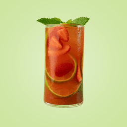Green tea with strawberry lime
