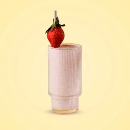 Strawberry + banana milkshake