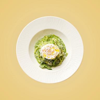 PASTA PESTO WITH BURRATA