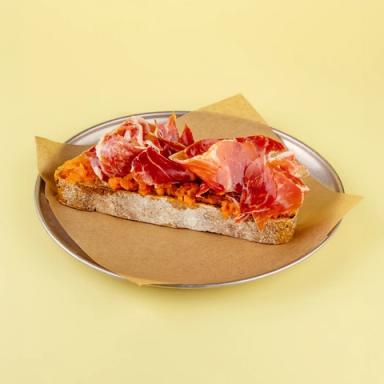 IBERIAN HAM AND TOMATO TOAST SOURDOUGH BREAD