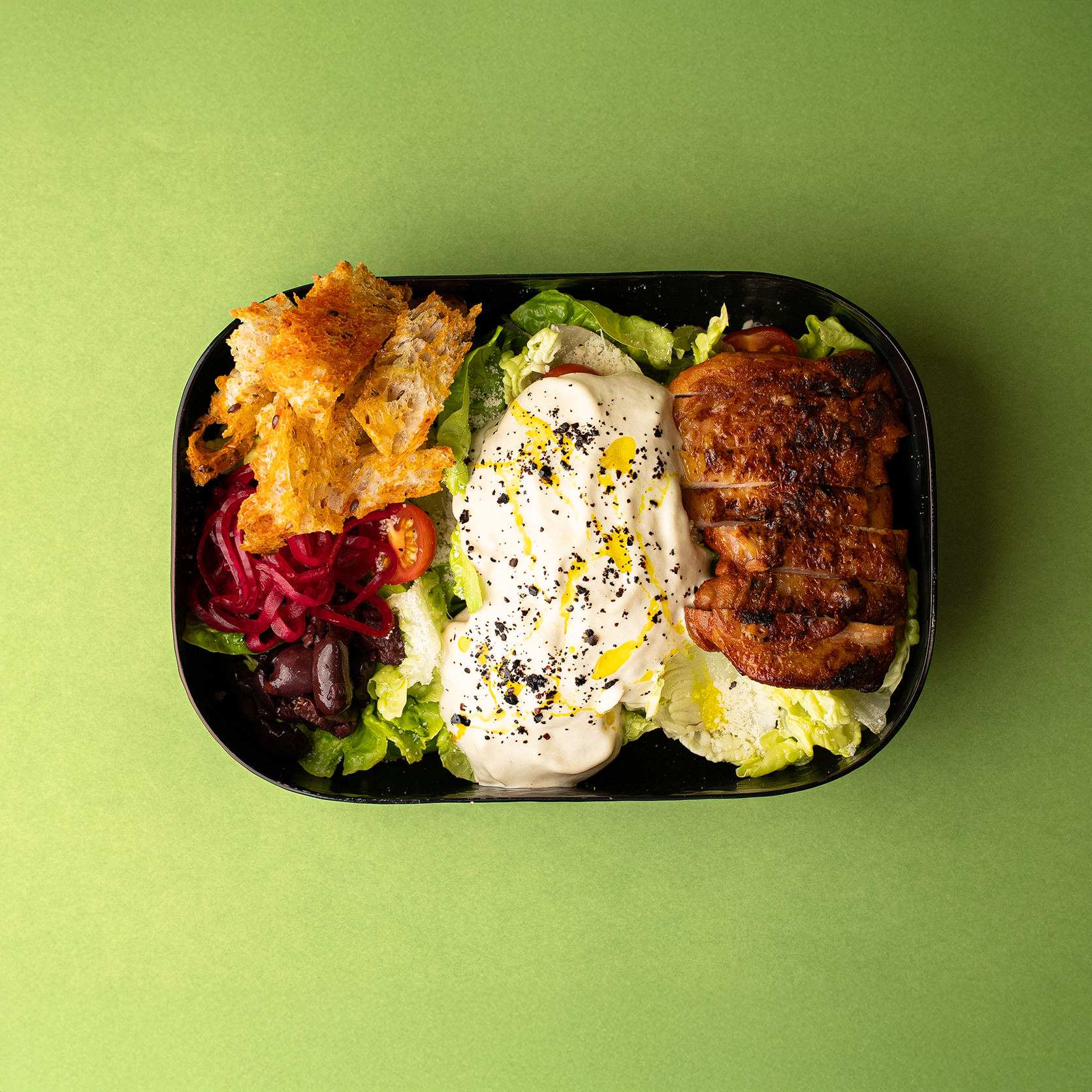 CAESAR SALAD WITH CHICKEN TIKKA MASALA