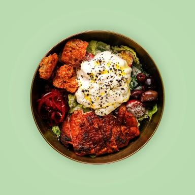 CAESAR SALAD WITH CHICKEN TIKKA MASALA