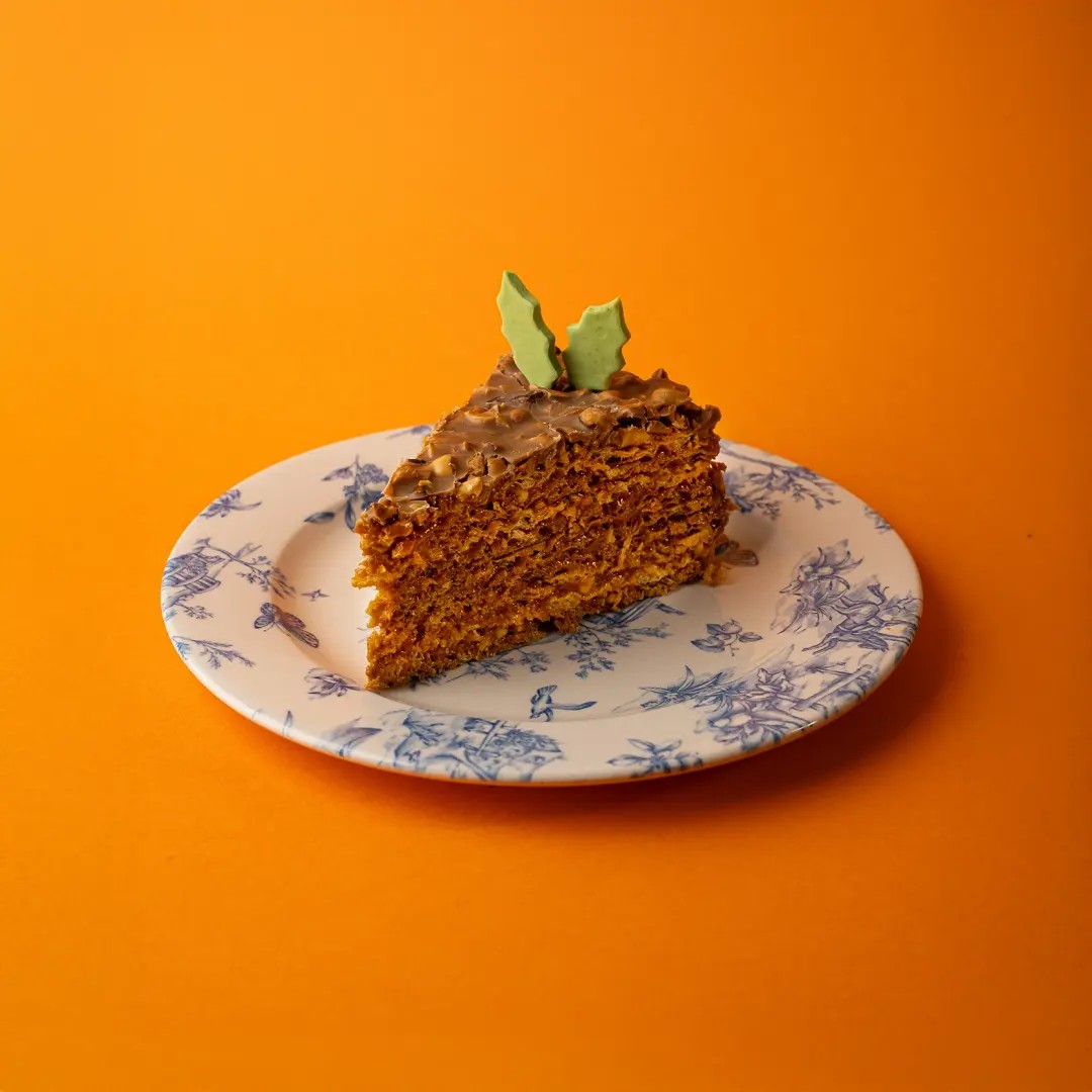 Tarta de obleas y cacahute