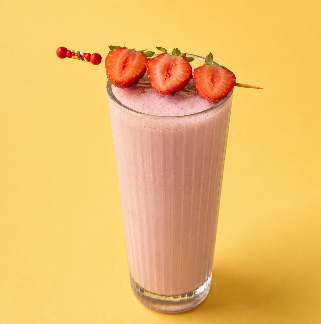 Strawberry + Banana milkshake