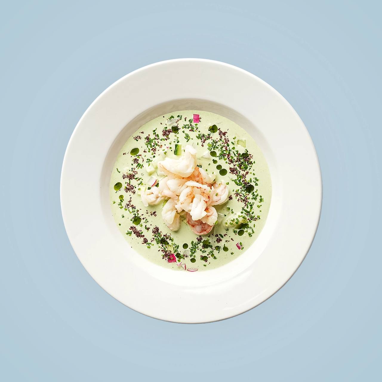 OKROSHKA WITH SHRIMPS